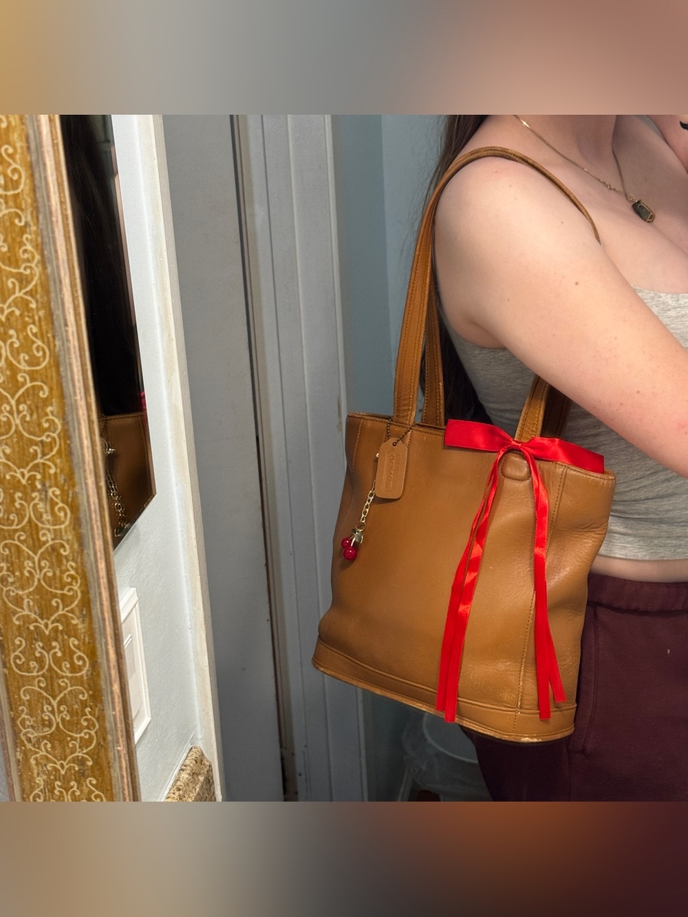 Vintage 90’s Coach Tan Mini Tote - Picture 8 of 8